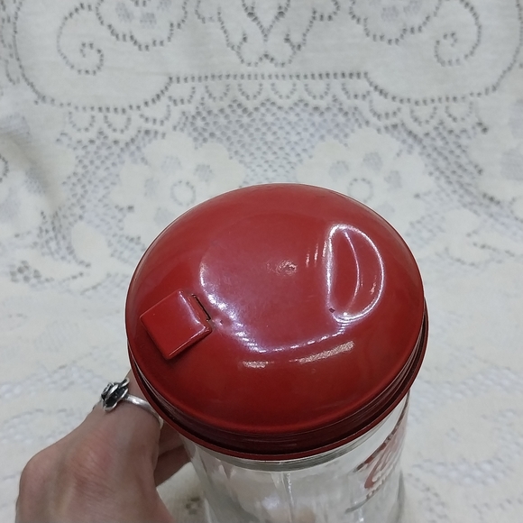 Vintage 1992 Coca-Cola Company Clear Glass Sugar Herb Spice Shaker Dispenser - Picture 4 of 5